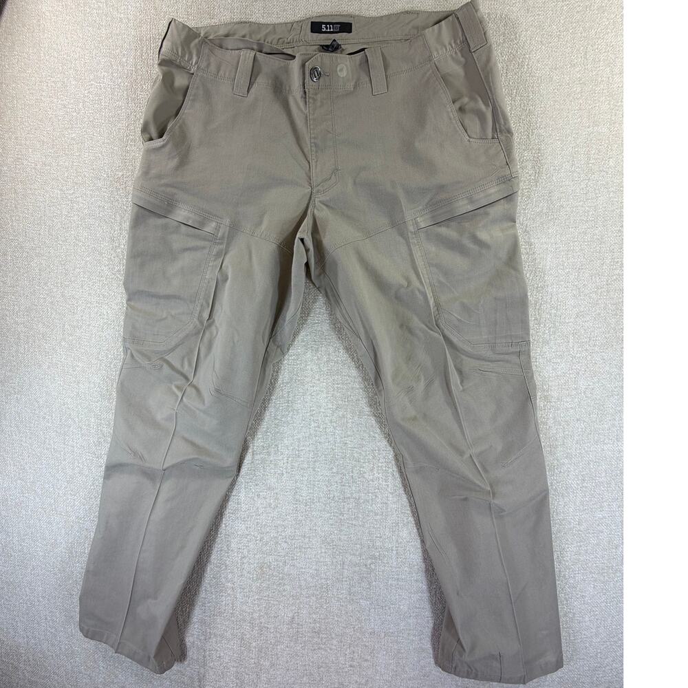 5.11 Tactical Men Khaki 40x30 Apex Tactical Cargo Pants Stretch Workwear Outdoor